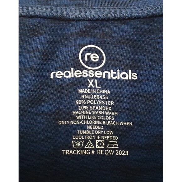 Real Essentials 5 Pack Men’s Active Quick Dry Mesh Crew Neck T Shirts - Picture 7 of 7